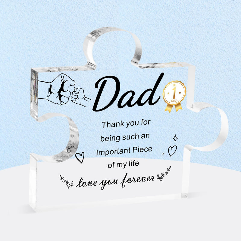 Dad Decorative Acrylic Block Puzzle 3.9x3.3 inch